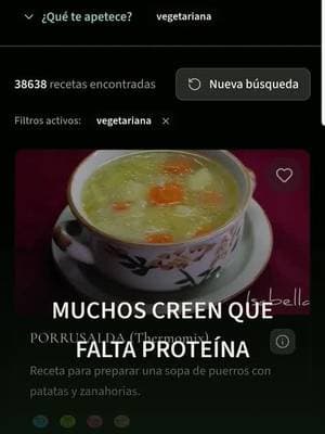 Publicación de OVERNU: ¿Sin carne es sin proteína? El filtro vegetariano de OVERNU no recorta nutrientes, los enseña: mira los números reales d