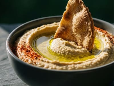 Publicación de OVERNU: Hummus casero con garbanzos, rico en proteína y fibra
