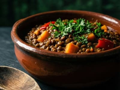 Publicación de OVERNU: Lentejas guisadas con verduras: hierro y vitamina C en el mismo plato
